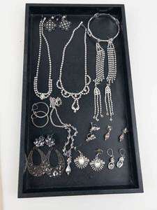 Costume Jewelry Mixed Lot Necklace Bracelet & Earring Set