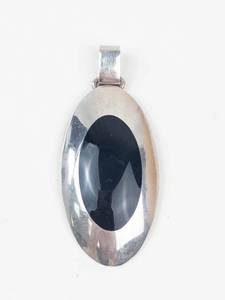 Black Onyx Sterling Silver Pendant