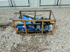 Skid Steer Auger Blue