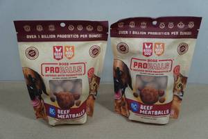 2 Boss Dog Pro Balls Beef Meatballs Dog Treats