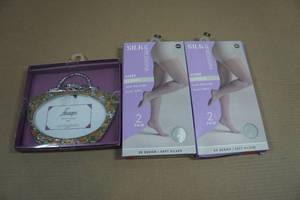 XL & XXL Sheer Shimmer High Waisted Nylons and Picture Frame