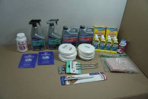 Assorted Cleaner and Hardware- Grout Cleaner, Drain Cleaner, Laundry