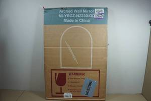 Gold Framed Arched Wall Mirror - 22x30