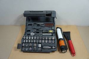 Socket Set with Flashlight and Window Scraper