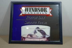 Vintage Windsor Canadian Whiskey Bar Mirror