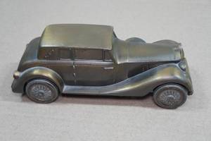Vintage Rolls Royce Metal Coin Bank