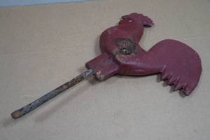 Antique Cast Iron Hummer Chicken Windmill Topper