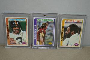 1978 Topps Football Cards - Terry Bradshaw, Joe Theismann, Ed Jones