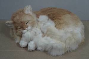 Realistic Sleeping Cat Plush