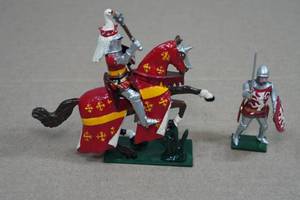 Vintage Painted Lead Toy Soldiers and Horse