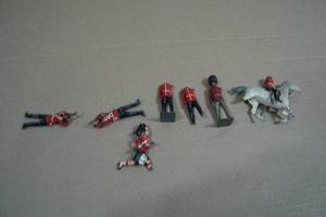 Vintage Painted Lead Toy Soldiers and Horse