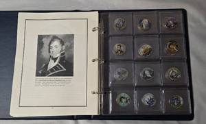 The War of 1812 Coin Collection  Book - 21 colorized Kennedy Half Dollar Coins - History with timeline - Great way to learn about the War of 1812-.VERY COLLECTIBLE