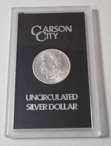 1883 Carson  City Uncirculated  Morgan Silver Dollar in Case-SLAB