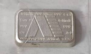 1 Oz. -   A-Mark .999 Pure Silver Bar known as a chonky stacker bar  - Sealed-UNC
