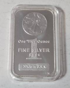 1 Oz. Walking Liberty  Eagle Bar - 99.9 Silver - Sealed-UNC