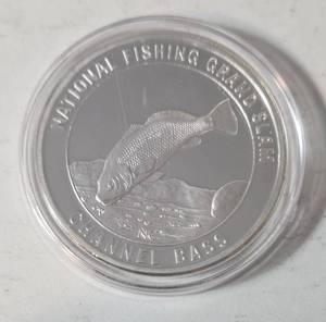North American Fishing Club - National Fishing Grand Slam - Channel Bass  Round 1 Oz. Silver Plated