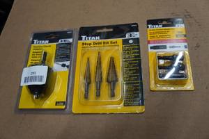 Titan Keyless Chuck AdapterStep Drill Bit SetStubby Socket Adapter Sets