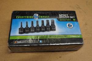 Grey Pneumatic 38 Drive 7-Piece Metric Hex Impact Driver Set