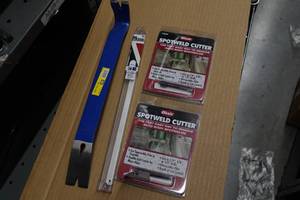 Pry Bar, Hacksaw Blades and Spotweld Cutter