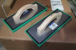 2 Bon 83-103 Aluminum Back Fine Green Foam Floats - 12x5x34