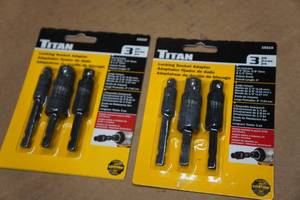 2 Titan 3-Piece Locking Socket Adapter Sets