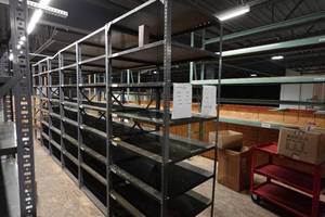 Row of Metal Shelving - 87 x 30 x 18
