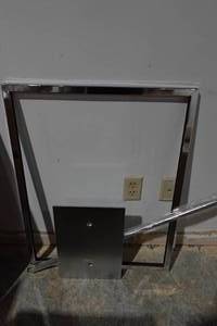 Chrome Floor Standing Sign Holder 22x28