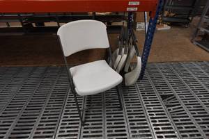 4 Lifetime Plastic Folding Chairs