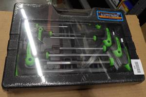 Astro Pneumatic 1025 9 Piece T-4 Handle SAE Hex Key Wrench Set