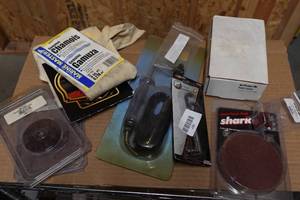 Assorted Tools - Pads, Carbide Wheels, Chamois, Test Light