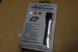 SearchPoint RED Zone 1200 Lumen Rechargeable Flashlight