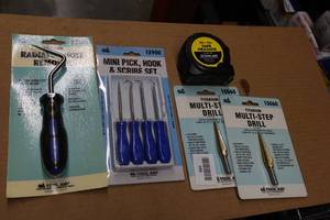 Tool Aid Tools - PickHookScribe, Multi-Step Drills, Hose Remover