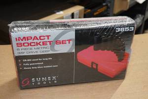 Sunex 3653 38 Drive 8 Piece Metric Deep Impact Socket Set