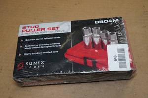 Sunex 8804M 12 Drive Metric 4 Piece Stud Puller Set
