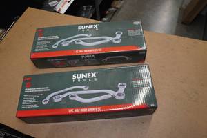 2 Sunex 9935 5 Piece SAE Half Moon Wrench Sets
