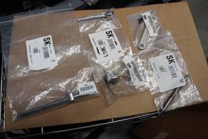 Assorted S-K Tools - Ratchet, Adjustable Wrench, Sliding T-Handle