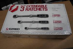 EZ Red Set of 3 Extendable Ratchets