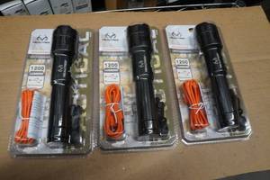 3 Realtree Rechargeable LED Flashlights