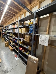 Row of Metal Shelving - 87 x 12 x 30