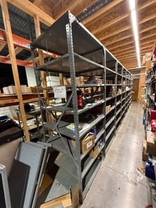 Row of Metal Shelving - 87 x 30 x 25