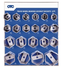 OTC Truck Wheel Bearing Locknut Socket Set with Display