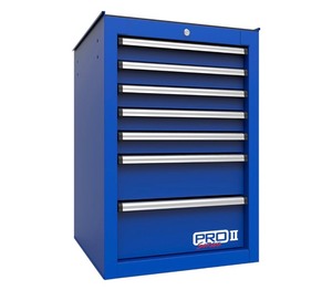 Homak BL08014552 14 Pro 2 Series 7-Drawer Side Tool Cabinet - Blue