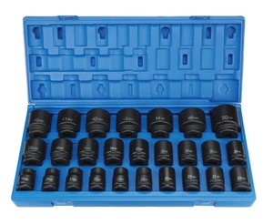 Grey Pneumatic 8026M 34 Drive 26-Piece Metric Impact Socket Set
