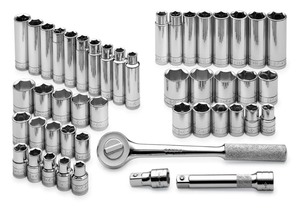 S-K 4147-6 47 Piece 12 Drive Standard and Deep Socket Set - SAEMetric