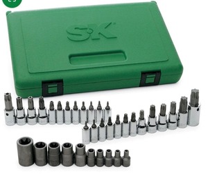 S-K 19763 35 Piece 38 and 12 Drive Torx Bit Socket Set