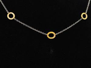 .925 Sterling Silver Vermeil Ring Necklace