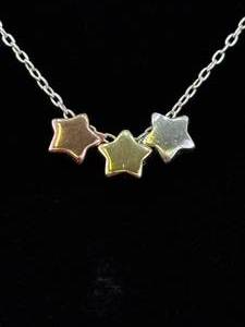 .925 Sterling Silver Vermeil Star Necklace