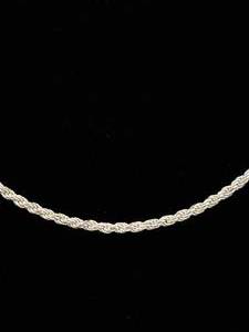 .925 Sterling Silver Thicker Rope Necklace