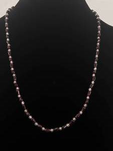 Garnet and Quartz Bead Necklace