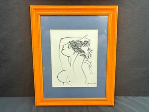 Framed Pablo Picasso Lithograph of a Nude